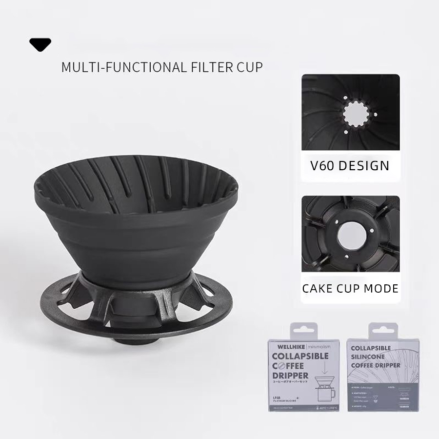 휴대용 재사용 커피 드리퍼 실리콘 커피 필터 컵 야외  - Coffee Equipment V60 리뷰 및 가격